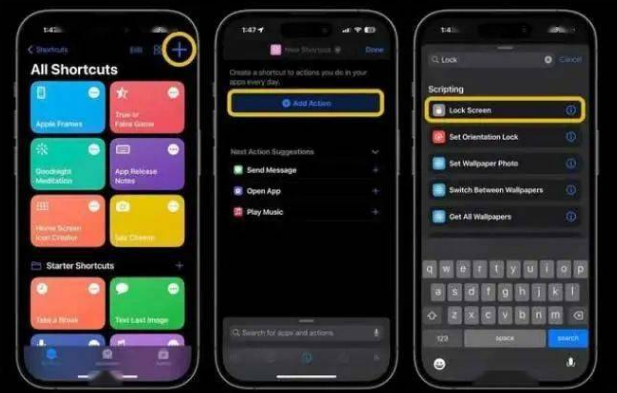 缙云苹果14锁屏维修店分享iPhone14升级iOS16.4后如何创建锁屏快捷方式 